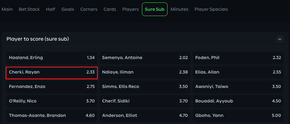 Gamdom Soccer Sure Sub